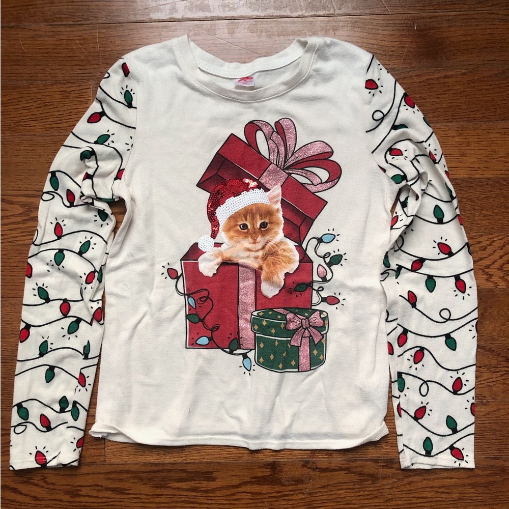 Holiday Time cat sweater